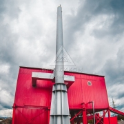 Типовое решение стальной самонесущей дымовой трубы высотой 26 метров ДУ  426 мм