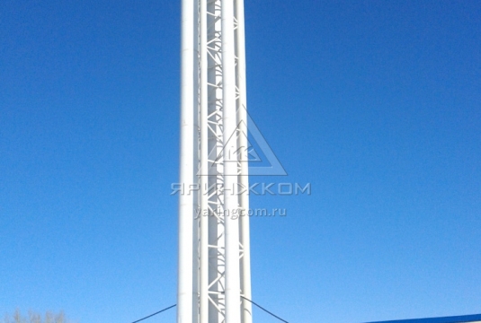 Типовое решение трубы ферменного типа высотой 18 метров с двумя газоходами по 350 мм